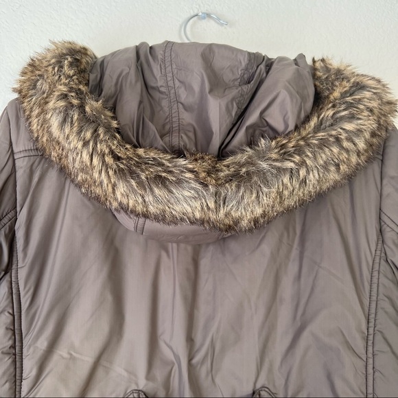 Vintage‎ Diesel Long Coat Brown with Fur Trimmed Hood Double Layer Size Small - Picture 7 of 15